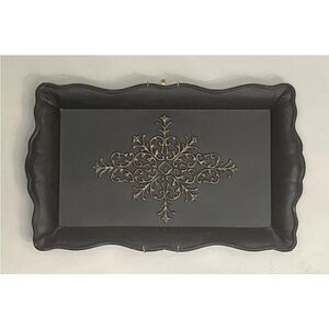 Metal Black Florentine Tray with Gold Accents - Southern Living At Home